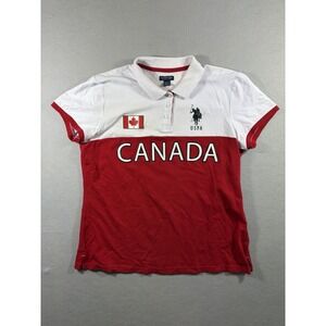 Team Canada US Polo Assn. USPA Polo Shirt Used Size XXL
